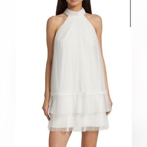 NWT Never Worn ML Monique Lhuillier Tulle Halter Dress Size 10 Ivory